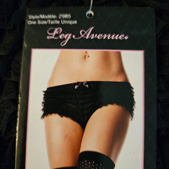 NWT Black Rumba Ruffled Booty Shorts One Size - Picture 1 of 15